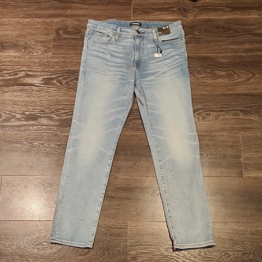 ❤️ NWT! EXPRESS SLIM LEG HYPERSTRETCH JEANS, 33 - Picture 2 of 10